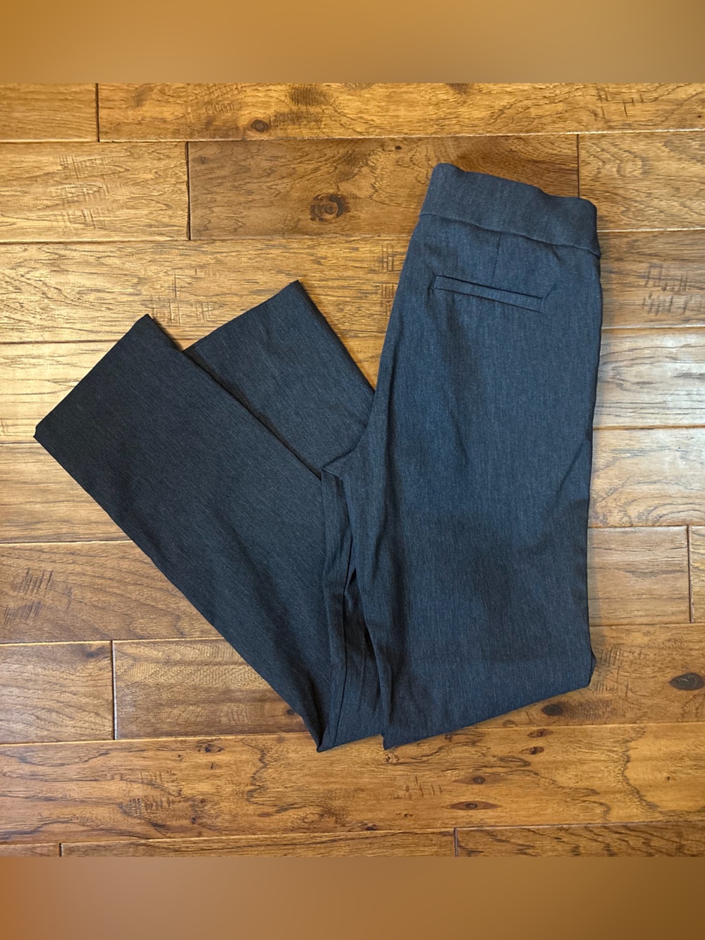 Liz Claiborne Charcoal Straight-Leg Pants